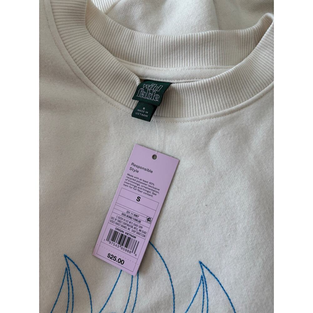 Wild Fable Montauk Sailing Club Graphic Crewneck Sweatshirt Beige Size S NWT - Picture 11 of 11